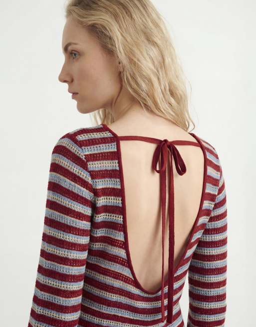 HYPEDROP - Robe en maille - Rouge bordeaux, 3 de 5