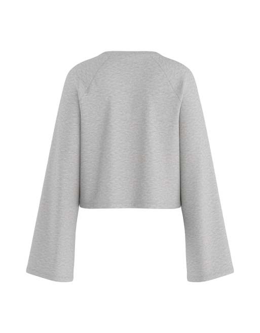 HYPEDROP sweatshirt i ljusgrå melerad, 5 av 5