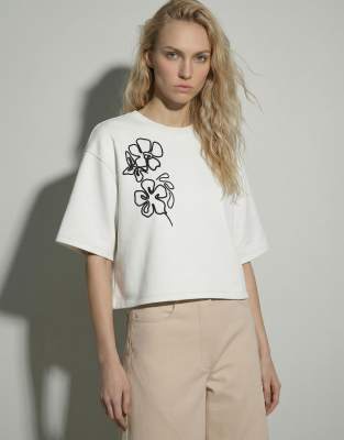 T-shirt à manches courtes - Cloud Dancer-Gris XS