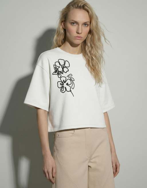 HypeDrop - T-shirt a maniche corte color cloud dancer 1