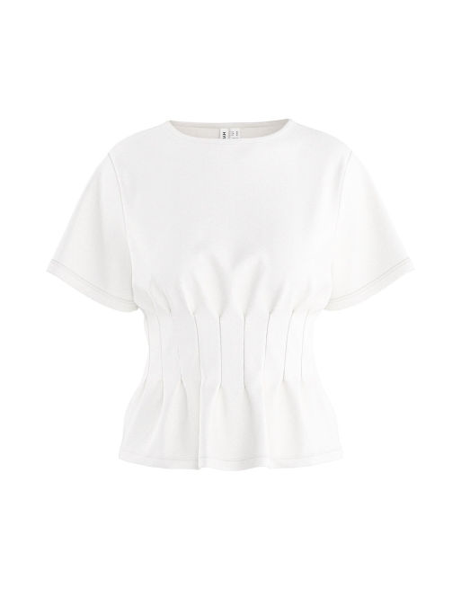HypeDrop - T-shirt a maniche corte color cloud dancer 1, 4 di 5
