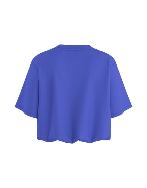 HYPEDROP - T-shirt crop top - Bleu vif, 5 de 5