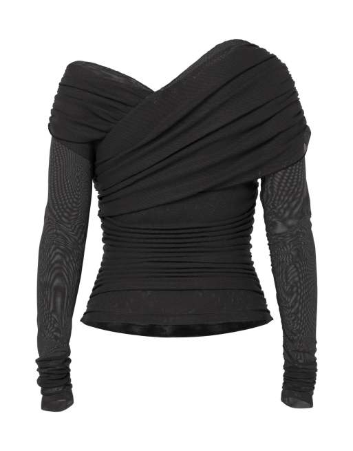 HYPEDROP - Top con spalle scoperte nero beauty, 6 di 6
