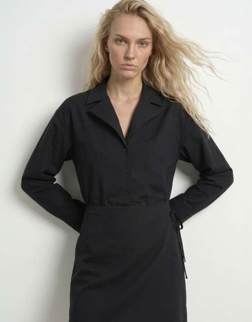 HYPEDROP vestido camisero en negro, 2 de 5