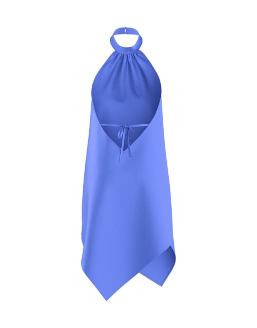 HypeDrop - Vestito allacciato al collo blu brillante 1, 5 di 5