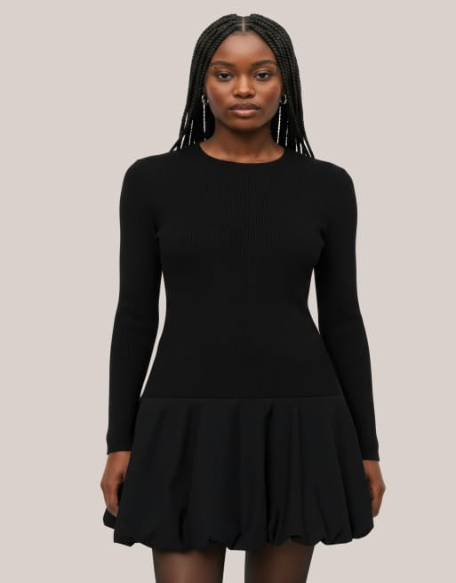 HYPEDROP - Vestito corto nero, 6 di 7