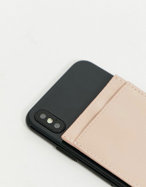 i-Decoz nude faux leather phone pocket