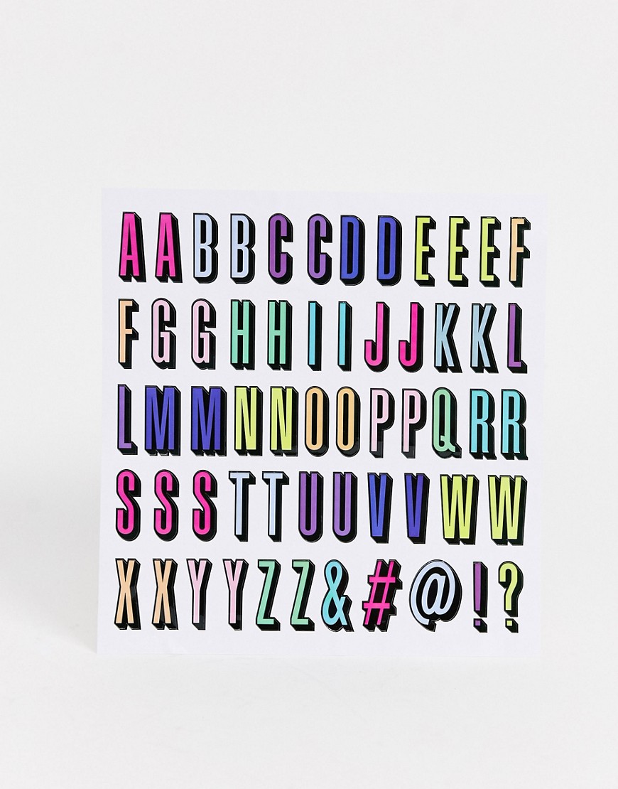 i-Decoz XL letters sticker pack-Multi