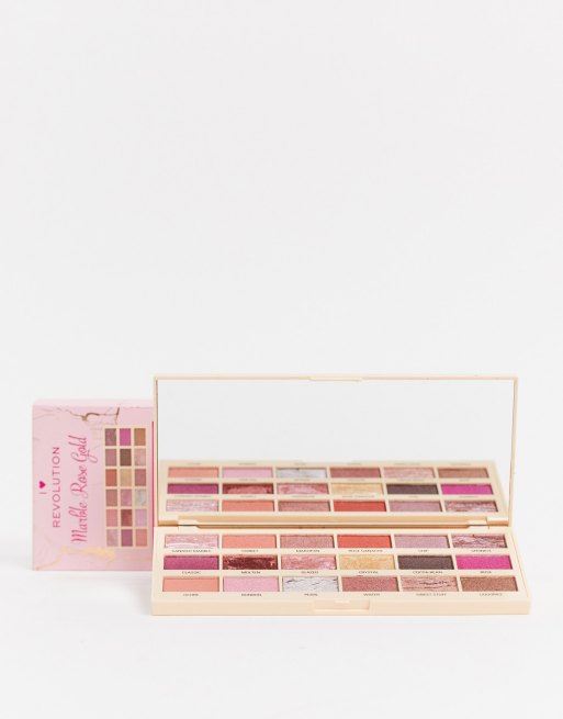 I Heart Revolution – Marble Rose Gold Chocolate – Ögonskuggspalett