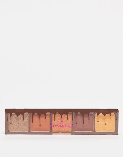 I Heart Revolution - Mini Chocolate Eye Shadow Palette - Oogschaduwpalet in 'Chocolate Fudge'