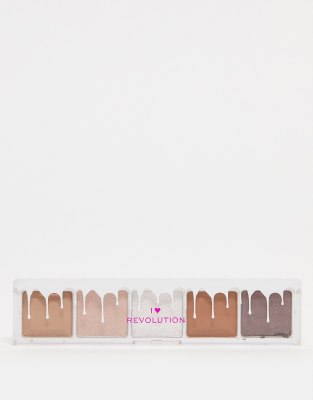 I Heart Revolution - Mini Chocolate - Lidschattenpalette in der Farbe White Vanilla Cream-Bunt