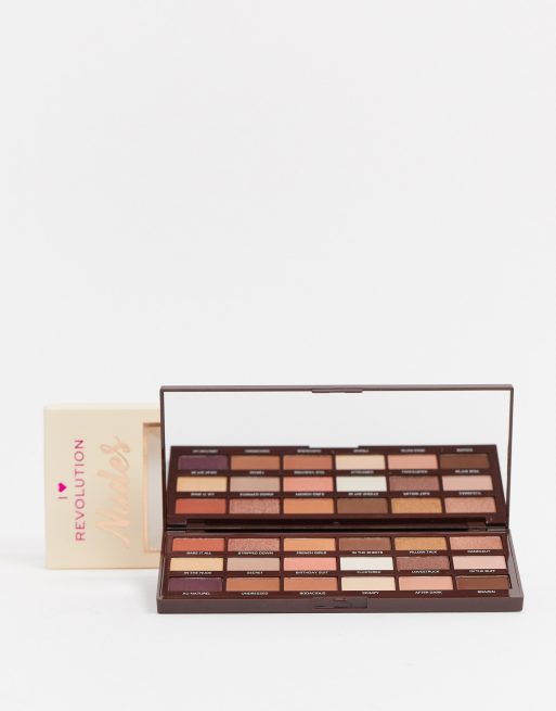 I Heart Revolution – Nudes Chocolate – Paleta cieni do powiek