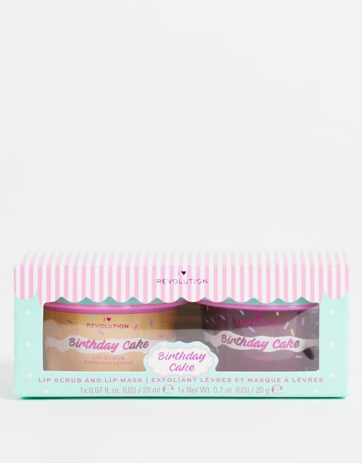I Heart Revolution - Set di due prodotti per le labbra Birthday Cake