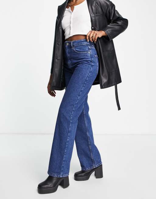 I Saw It First - 90'er-jeans med brede ben i mørkeblå vask