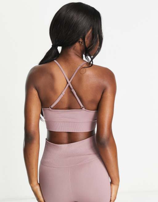 I Saw It First – Active – Nahtloses Bralette in Malve mit Trägern, 3 von 4