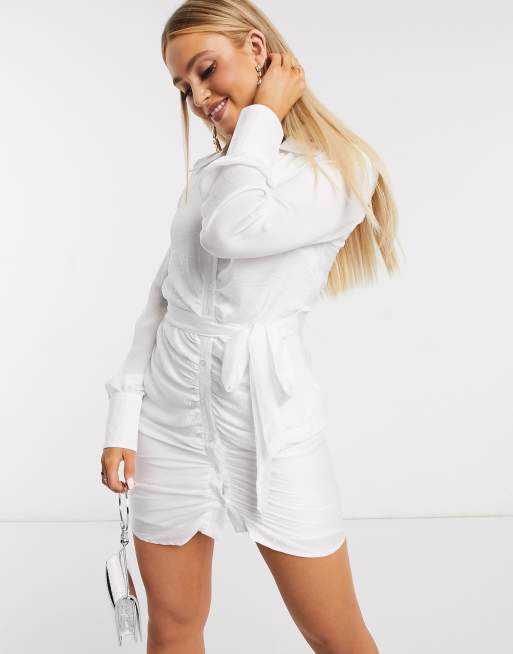 I saw it first white store shirt dress