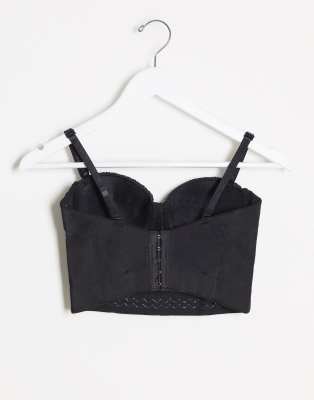 black corset bralette