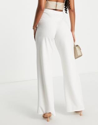 I Saw It First - Broek met wijde pijpen in wit | ASOS