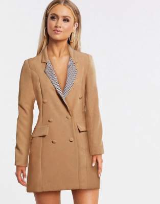 contrast blazer dress