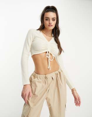 Ruched jumper on sale