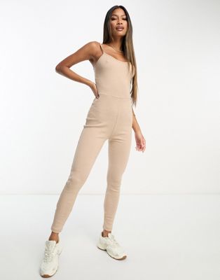 I Saw It First exclusive cami strap skinny jumpsuit in oatmeal