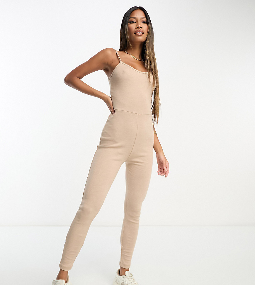 I Saw It First exclusive cami strap skinny jumpsuit in oatmeal-Neutral