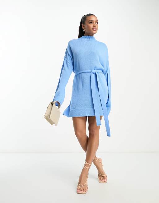 I Saw It First exclusive knitted mini jumper dress with belt