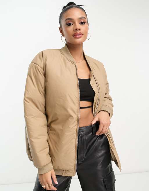 Beige 2025 bomber jacket