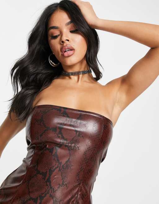 Leather hotsell tube dress