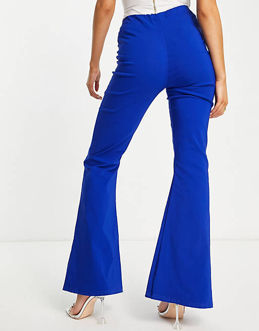 I Saw it First flared tailored pants in blue