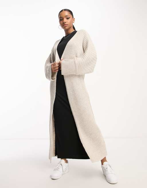 I Saw It First - Gebreid vest met lange pasvorm in stone