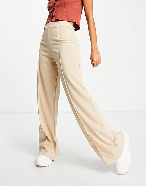 Women I Saw It First high waisted trouser in camel 