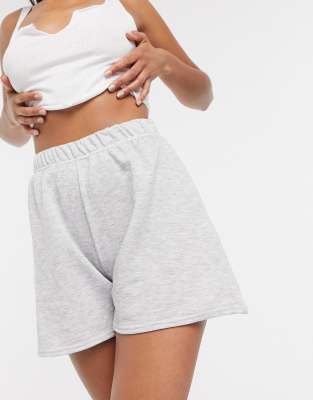 high waisted jersey shorts