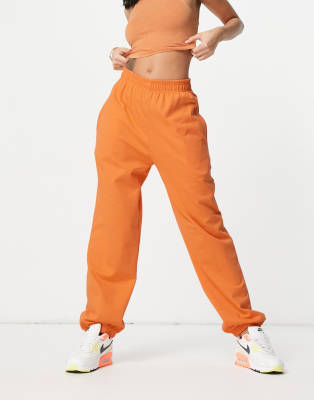 neon orange joggers