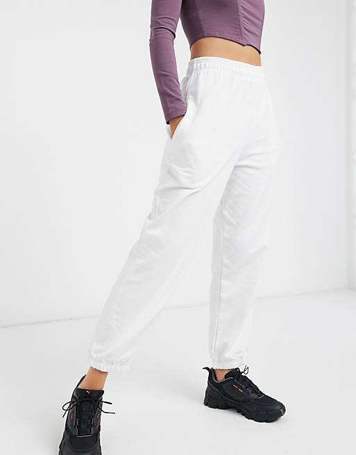 I Saw It First joggers in white