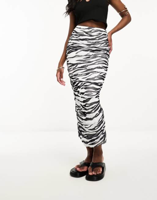 I Saw It First - Jupe mi-longue en tulle à zébrures, 3 de 4