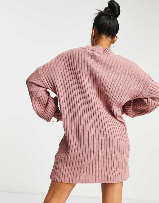 strapless open back dress Off-The-Shoulder Mini Sweater Dress Stone Blue / XL main image 1