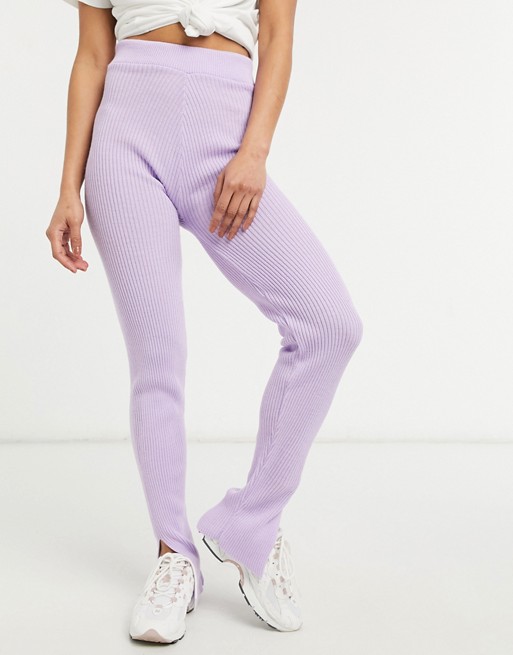 I Saw It First knitted leggings in lilac