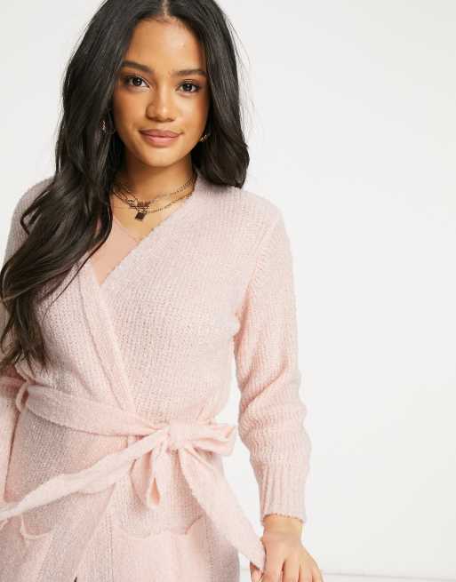 Pink deals belted cardigan