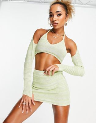 I Saw It First knitted co-ord in lime