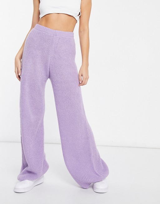 I Saw It First knitted trousers in lilac