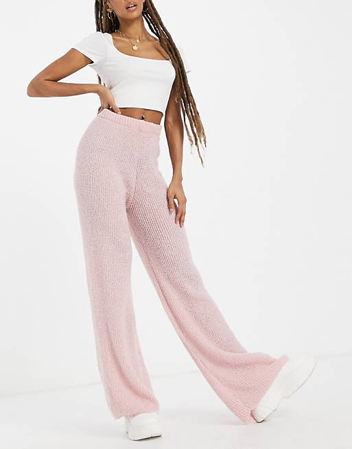 I Saw It First knitted trousers in pink