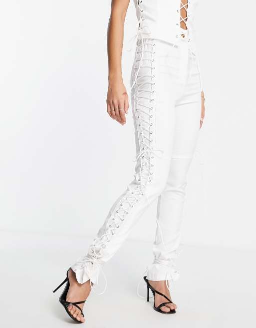 White lace sales up pants