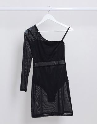 I Saw It First I Saw It First mesh one shouldered dress in black
