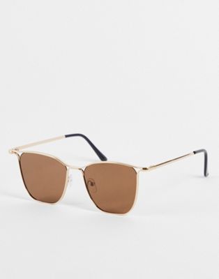 I Saw It First metal frame sunglasses in brown