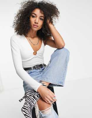 I Saw It First one shoulder ring detail body in white - ASOS Price Checker