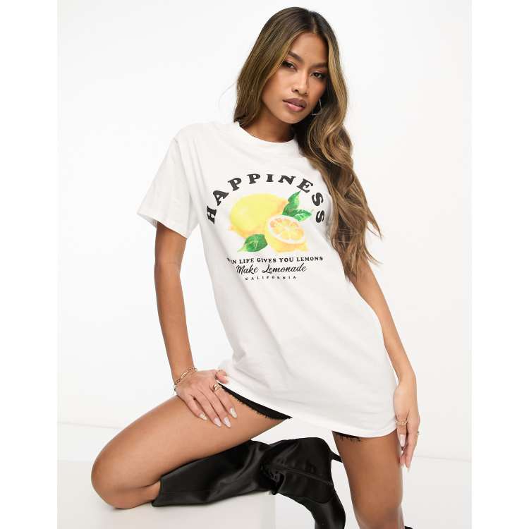 Bright White White Relaxed Lemon T-shirt