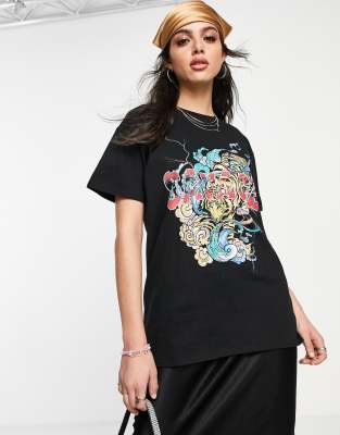 I Saw It First oversized rock t-shirt in black - ASOS Price Checker