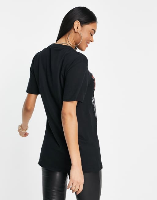 I Saw It First - Oversized T-shirt mer 'Rock Tour'-print in zwart, 2 van 4