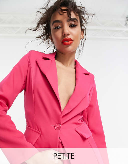 I Saw It First Petite blazer in pink (part of a set)